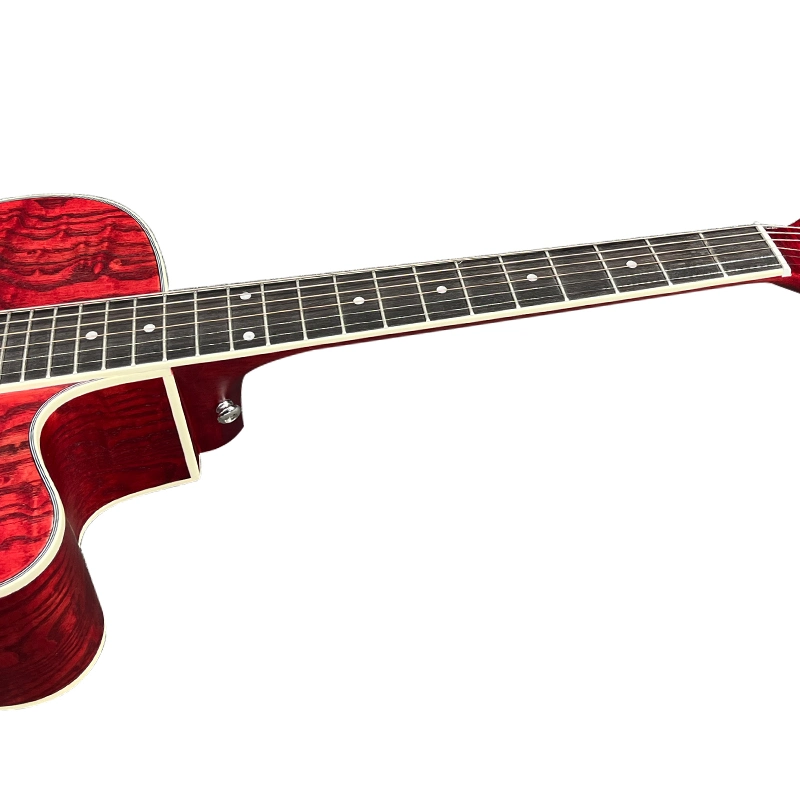 Custom Brand Factory Price 41 Inch Red Colour All Alder Steel String Acoustic Guitar