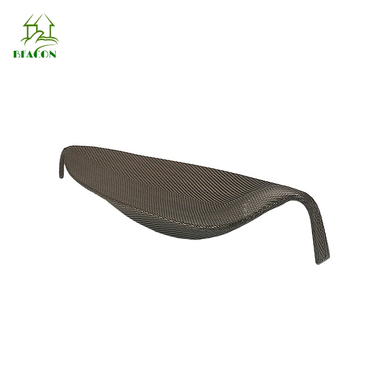 New Design Shape Outdoor Leisure Furniture Rattan Aluminum Frame Chaise Lounge Chair