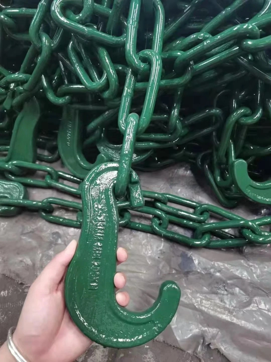 Color Painted Alloy Steel Lashing Chain with C- Hook Lashing Chain, Mining Chain