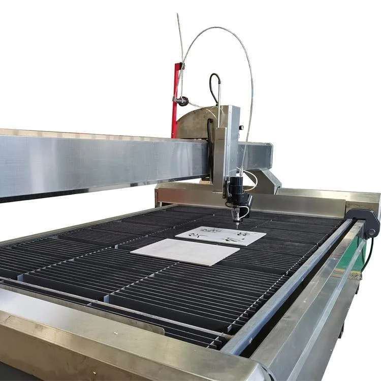 5 Axis CNC Waterjet Stone Cutting and Milling Machine Glass Metal Engraving Ceramic Wood Drilling Router Counter Top Tile Cutter Machine