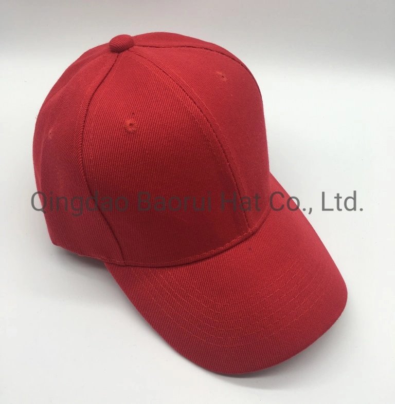 100% Polyester Blank Baseball Caps Sportmütze mit Klettverschluss Rückseite