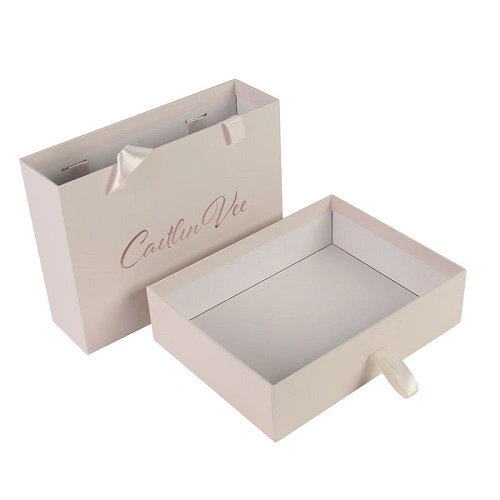 Luxury Custom High quality/High cost performance White Cardboard Drawer Box for Clothes T-Shirt Large Gift Packaging Paper Box with Ribbon Bag Gift Box Packaging