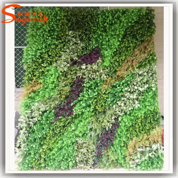 Hot Sale Unique Design Artificial Plant Wall Plastic Grass