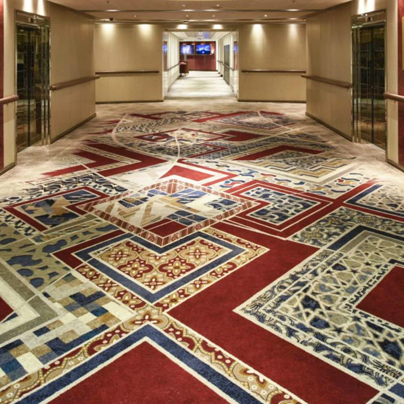 Hall d'entrée de l'hôtel 5 étoiles, couloir résistant au feu pour les banquets commerciaux Au tapis mural