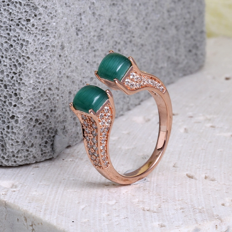 Fashion Jewelry 925 Sterling Silver 18K Real Rose Gold Plated Shining Trendy 2023 Jewellery Fine Ring