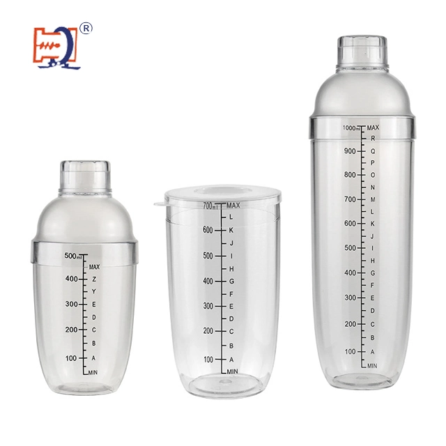 Transparent 350ml Wine Mixing Bottle with Scale PC Cocktail Shaker