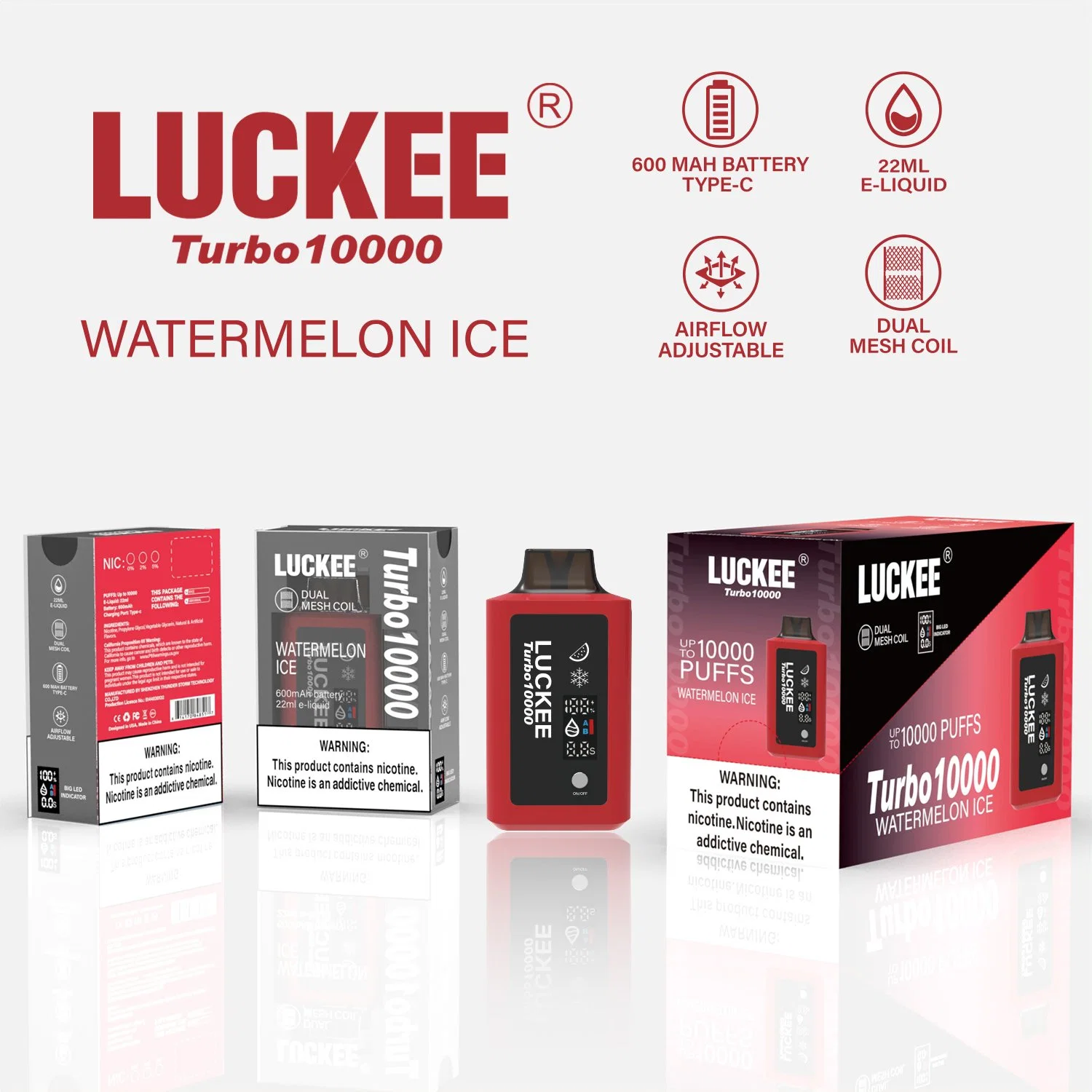 Luckee 10000 Puff Bar 25 مل معاش مزدوج Coil بالجملة I فاب إلكترونيك السجائر على بابا بوف الموزعون e السجائر شاشة ذكية عرض Vape فارغ يمكن التخلص منه