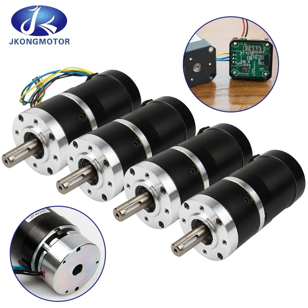 Customized NEMA 23 BLDC DC Gear Geared Motor 24 48VDC Planetary Reduction Gearbox Integrated Driver Brushless DC Motor Power 10W Upto 800W