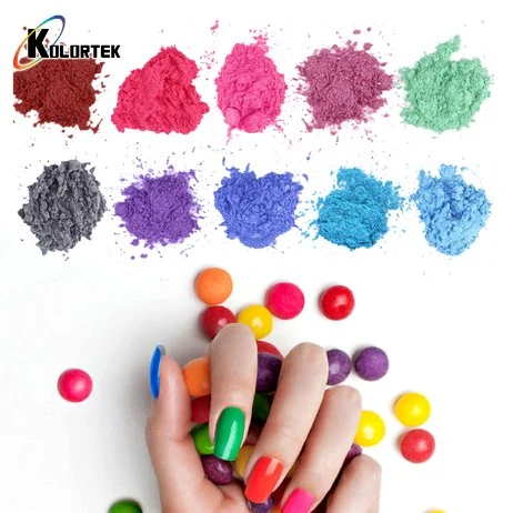 Pintura de uñas de minerales, pigmentos naturales Multicolor Mica en polvo para esmalte de uñas