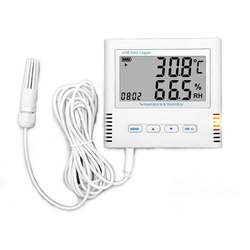 Humidity Temperature Datalogger, Temperature Humidity Data Logger Recorder USB Alarm Wbb12916