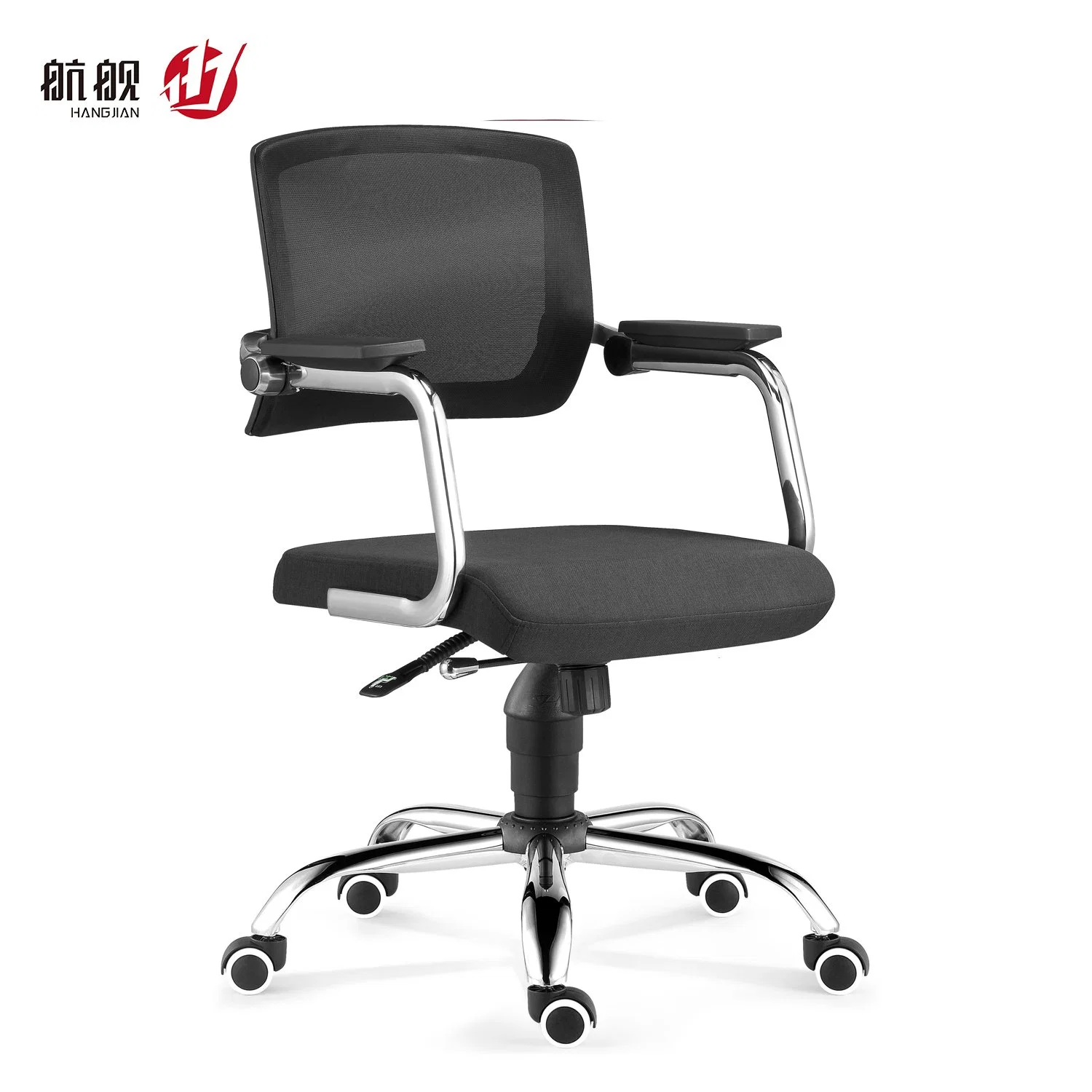 Mini Office Furniture Mesh/Leather Staff Chair for Reception with Backrest