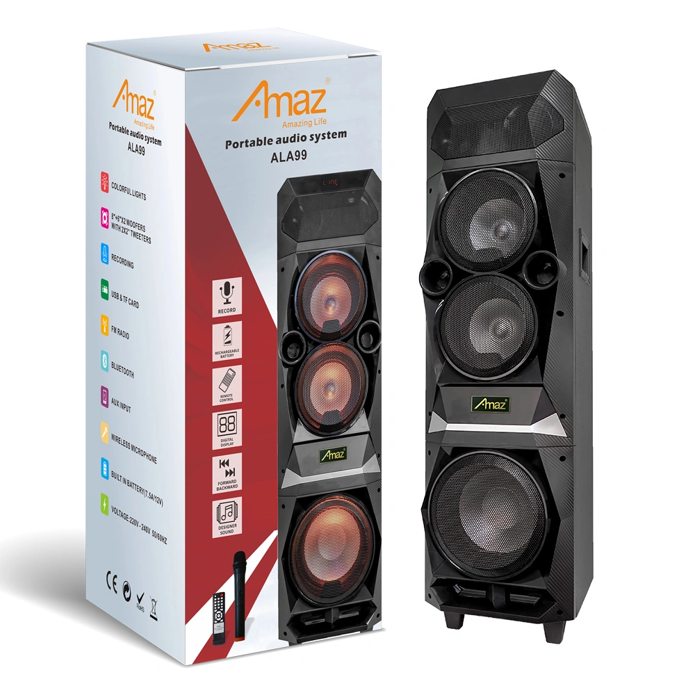 Chine Fabrication modèle en bois Triple Woofer Bluetooth haut-parleur portable