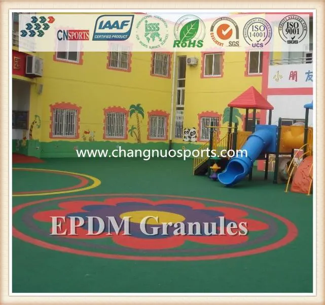 EPDM Rubber Flooring Granules Wet Pour Rubber for Outdoor Playground