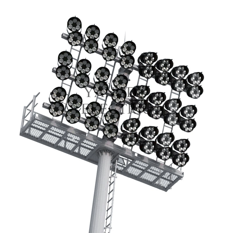 Stadionscheinwerfer/Flutlicht 15m/18m/20m/25m/30m Verzinkter Stahl/Metall/Aluminium Solar/LED-Straßenbeleuchtung/Lichtmast