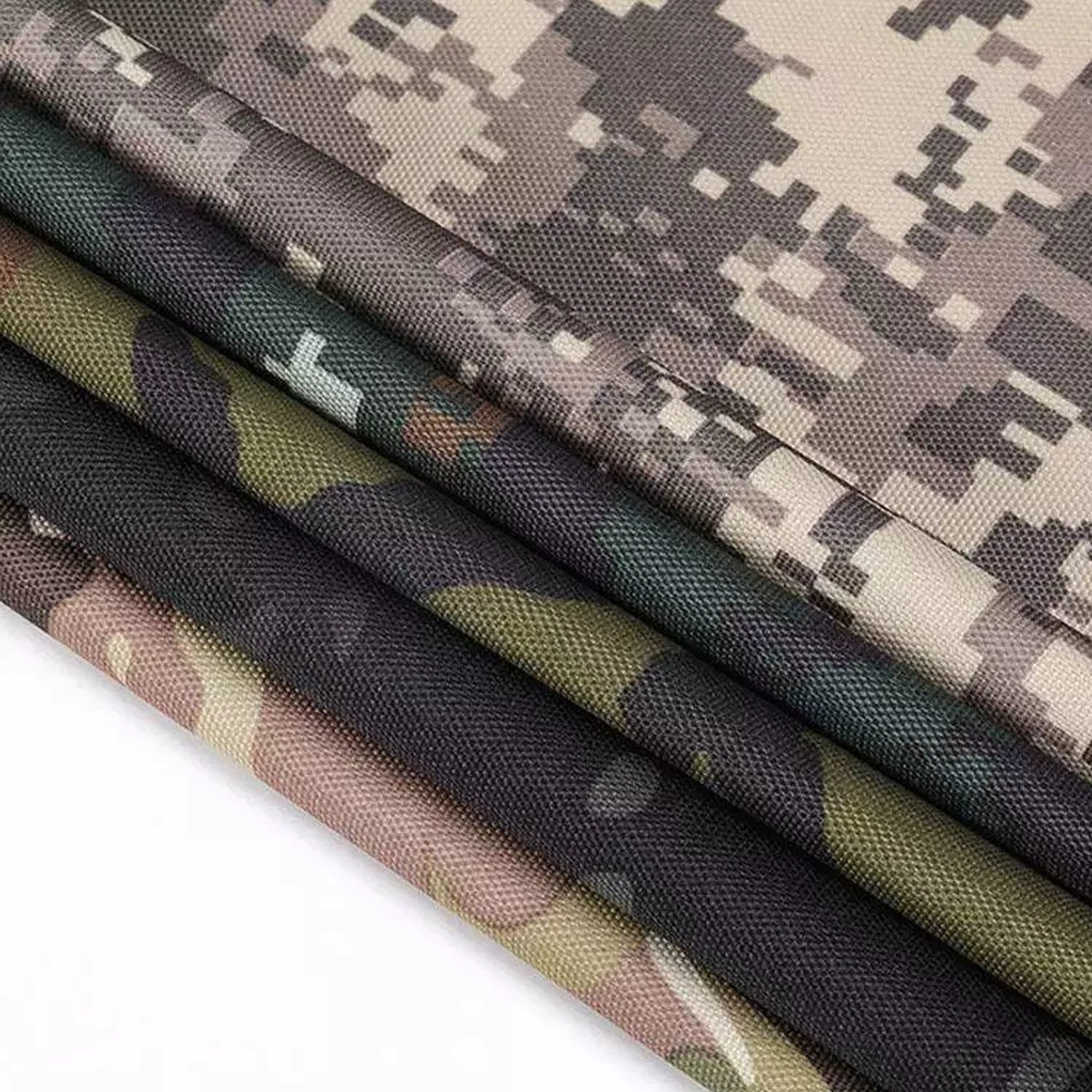 Olive Green Camouflage Waterproof Polyester Cordura Oxford Coated Camo Fabric Nylon Fabric