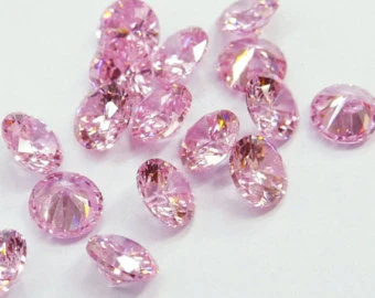 Pink Oval Cut Zirconia Egg Shape CZ Stone Loose