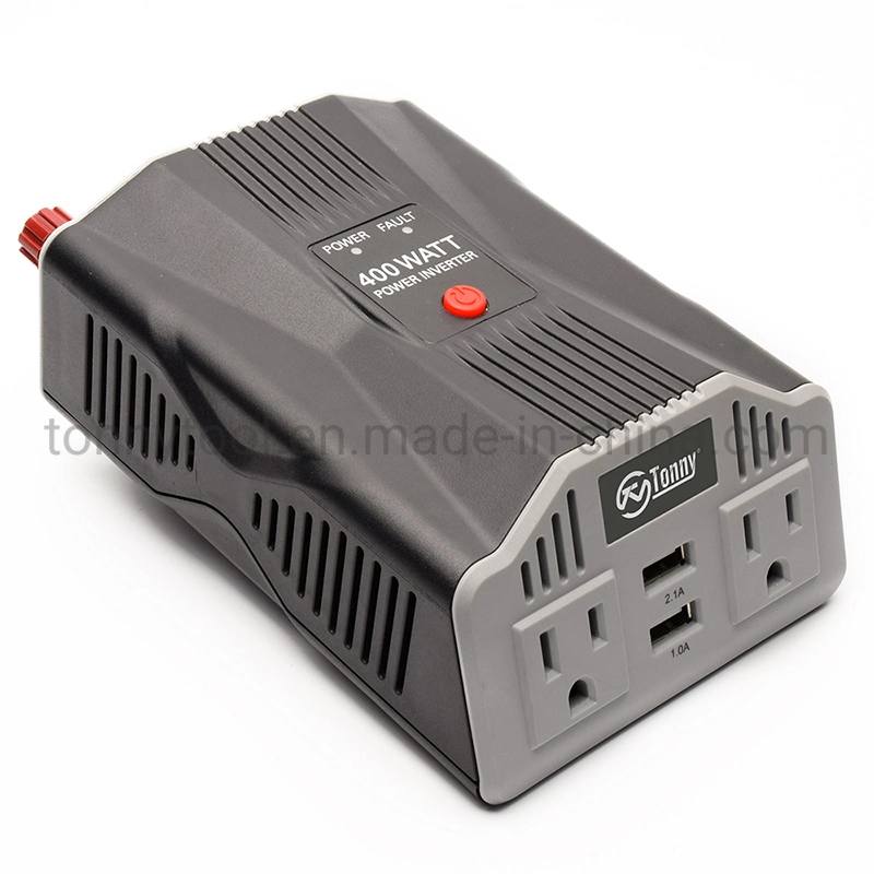 400W Car Power Inverter DC 12V to AC 110V Car Adapter with 5V 3.1A 2 USB Charging Ports