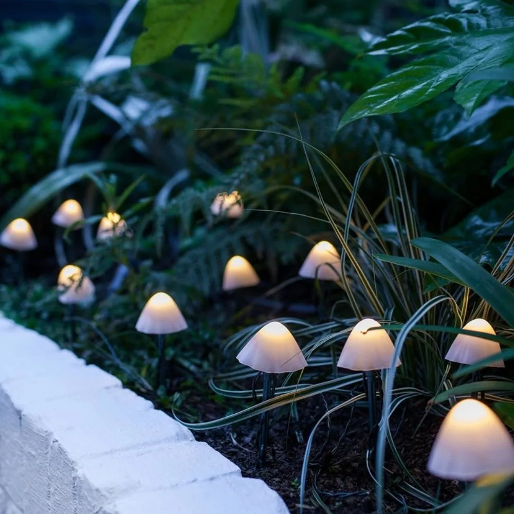 Solar Power Garden Mushroom String Lights Lovely LED String Fairy Lamp Landscape Decoration Pathway Light Bl20500