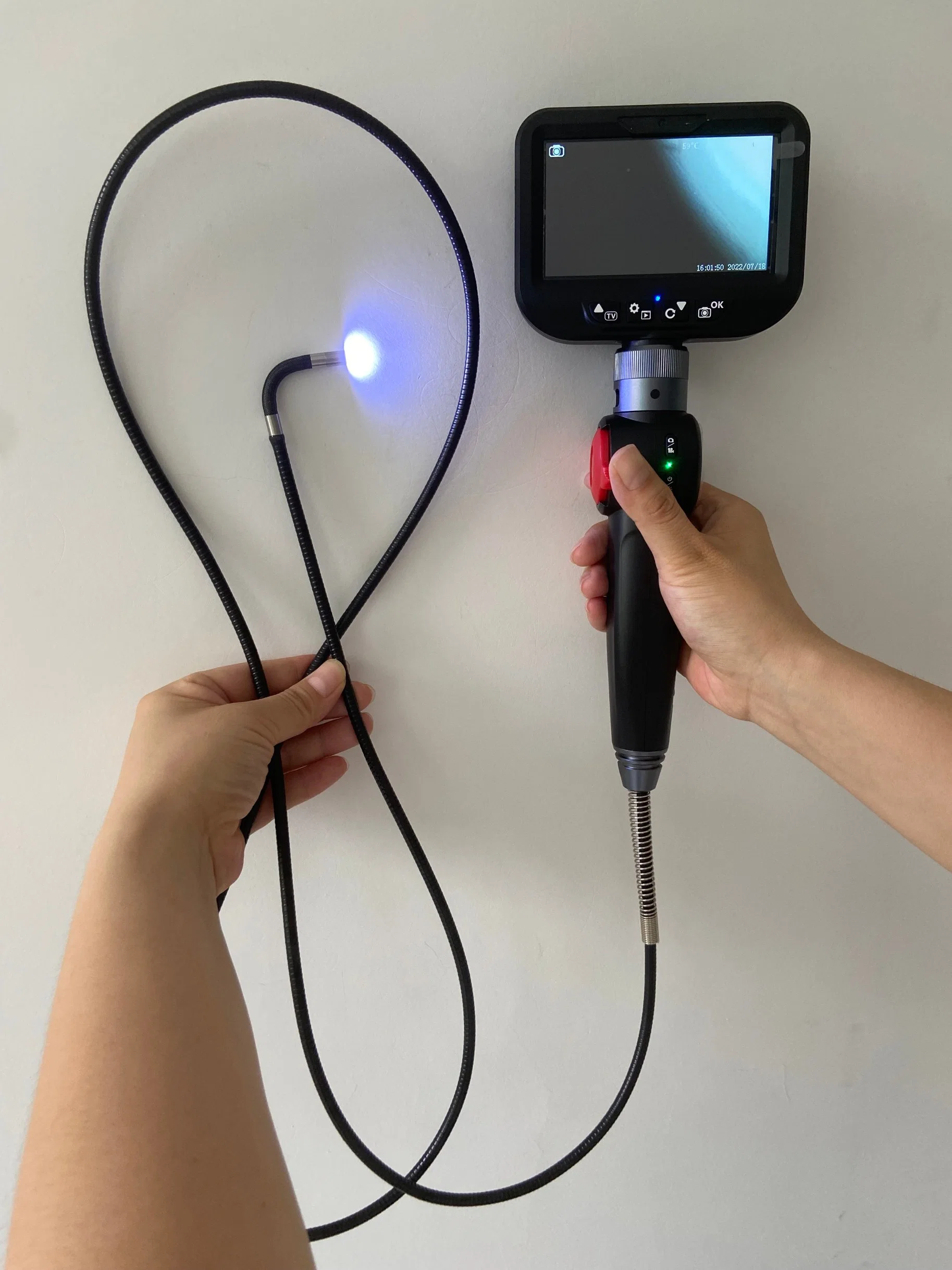 3 أمتار 1080p HD Video Inspection Borescope مع 2 اتجاه منظار الفيديو المفصّل