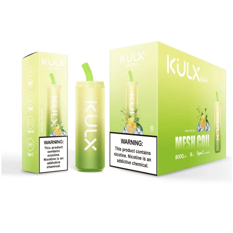 Malaysia und Indonesien heiße verkaufende Voltbar 8000 Puff Kulx Vape Pod mit 18ml 50mg 20mg 0mg eJuice