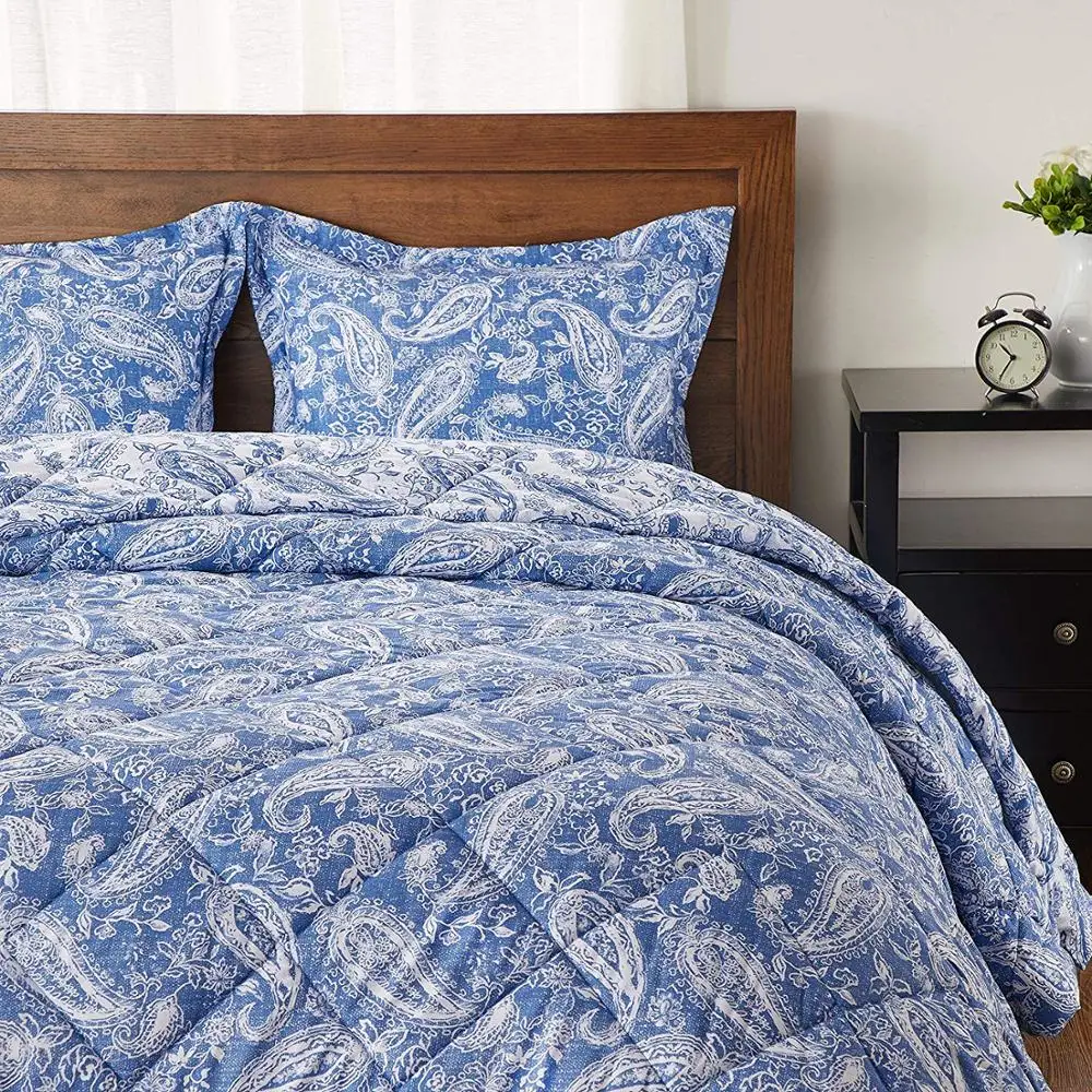 Comforter Sets Printed Paisley Microfiber Fabric Wholesale/Supplier Quilts