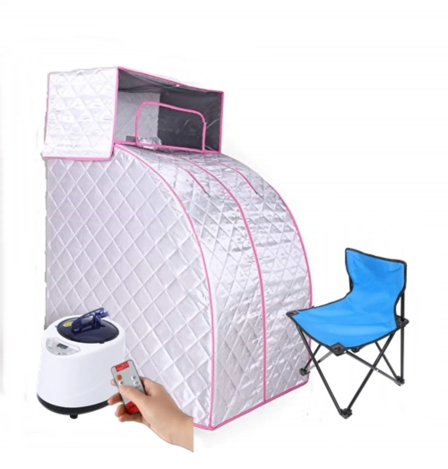 Portable Steam Sauna with Hood Brown Color