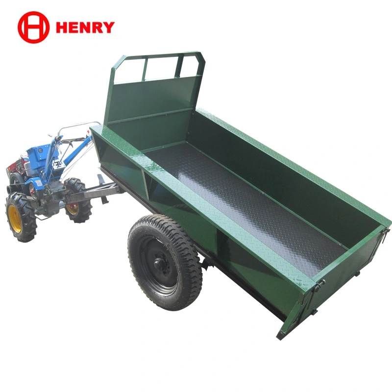 Hot Sale Good Quality Small Farm Trailer Two Wheel Tractor Power Tiller Trailer