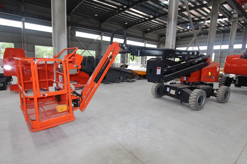 Titeco 10-22m de elevación de la construcción de 230 kg Gtzz14D Manlift remolcable Autopropulsados Cherry Picker elevador hidráulico de elevación del brazo articulado elevador de coche de elevación de hombre