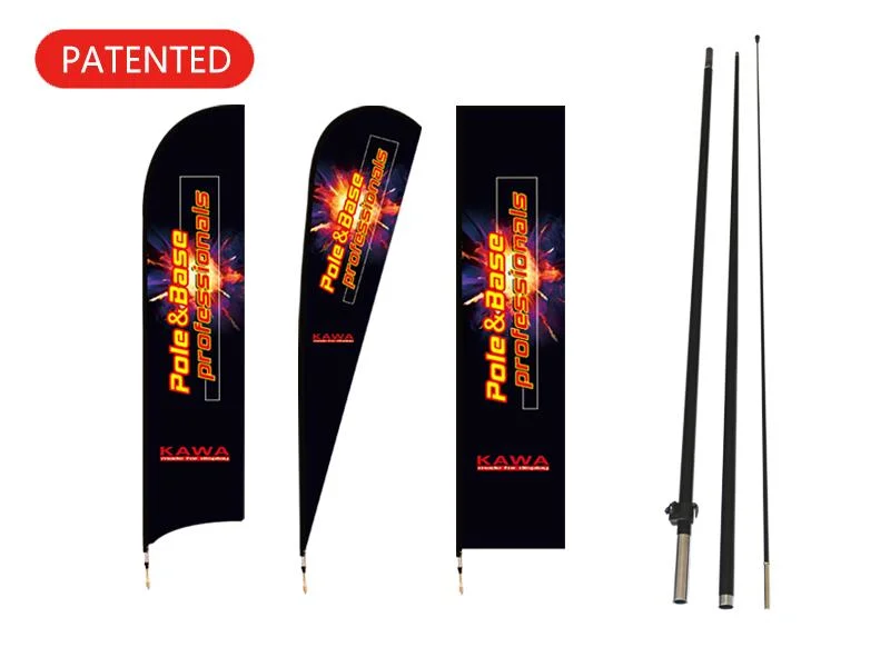 Best Quality Concave Flag Blade Flag Flying Banner Price with Cross Stand