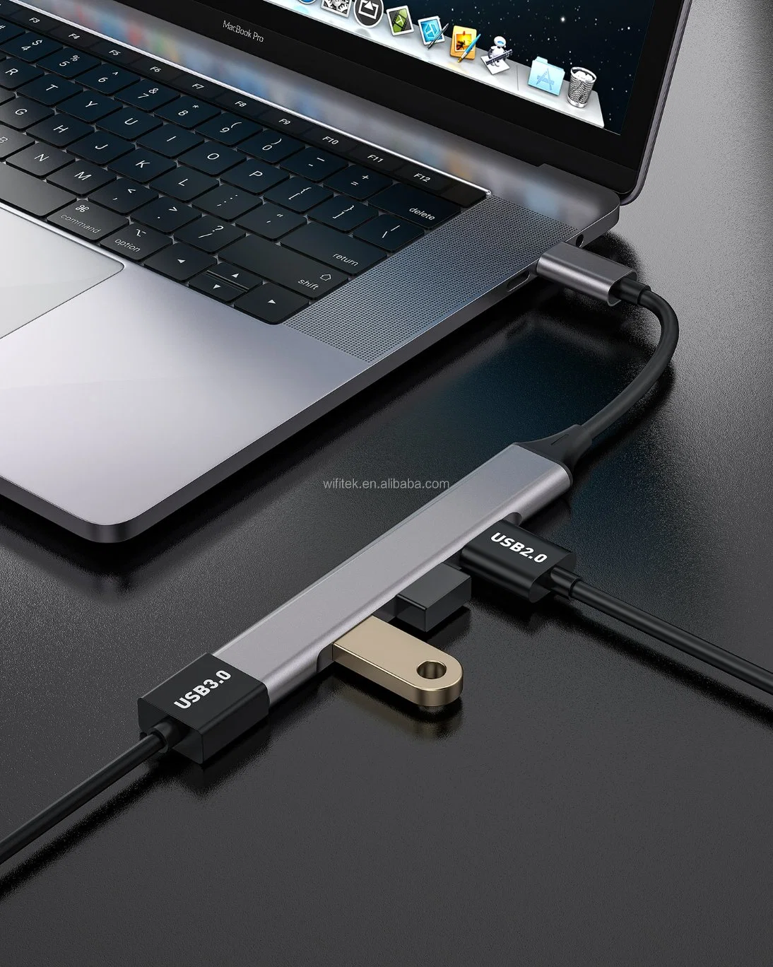 قاعدة توصيل محمولة بالجملة من النوع C إلى منفذ Ethernet PD موزّع USB USB USB3.0