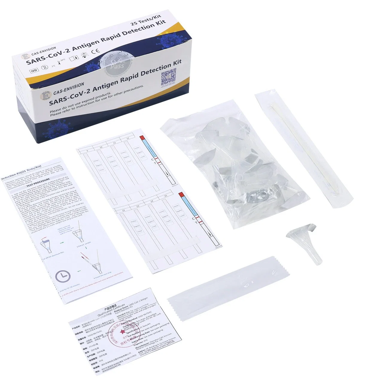 CAS-Envision Antigen Rapid Test Nasal 15 Minute Biotech AG Test Kit Rtk Antigen Swab Self Test Kit Medical