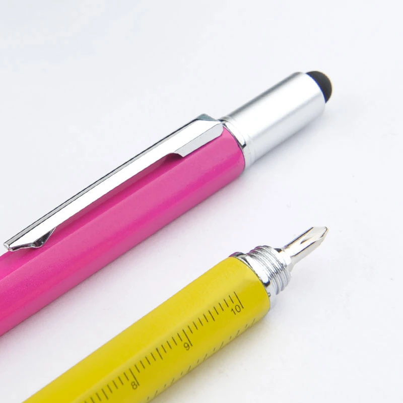 Office Supply Promotion Gift 5-in-1 Multi Purpose Plastic Tool Pen