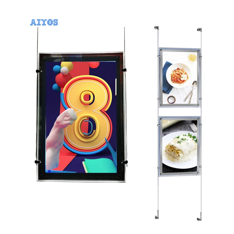 7" 10.1" 13.3" 15.6" 18.5" 21.5" LCD Multi Screen Hanging Display Real Estate Sign Post Acrylic Window Frame Android WiFi Cms Double Side Digital Signage TV