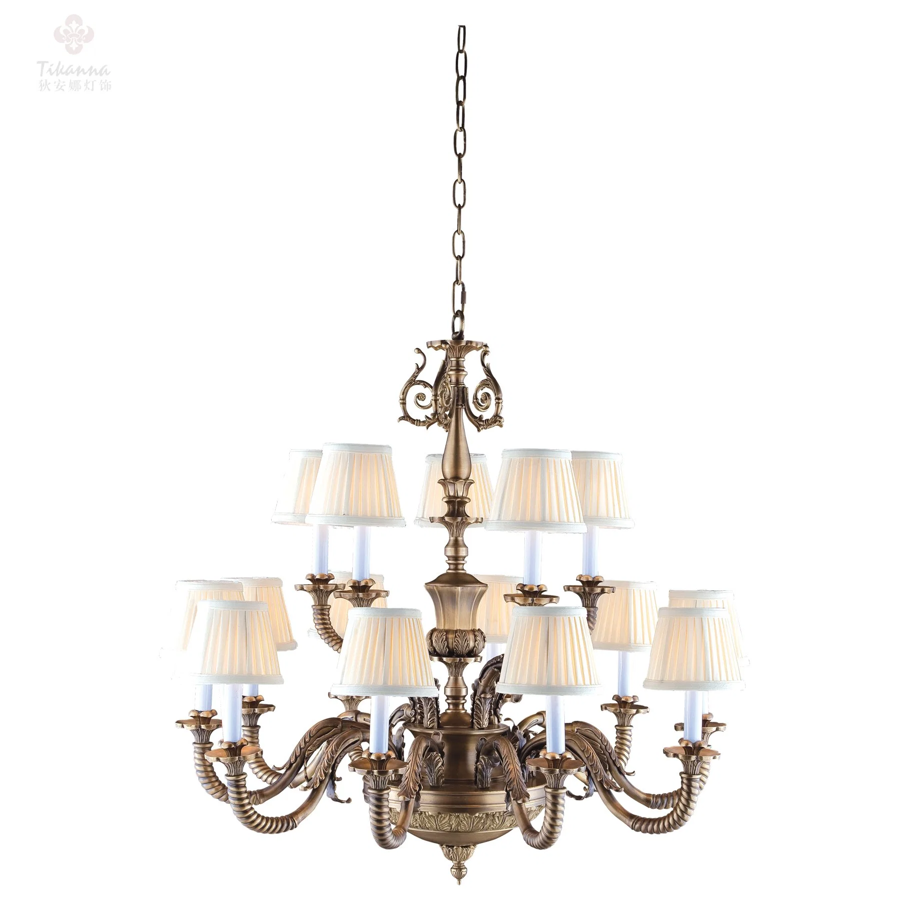 Personalizable de primera calidad American Antique Brass Vintage Classic Chandelier Light Para Livingroom