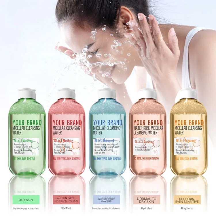 Removedor de maquillaje suave suavemente el agua de limpieza facial hidratante