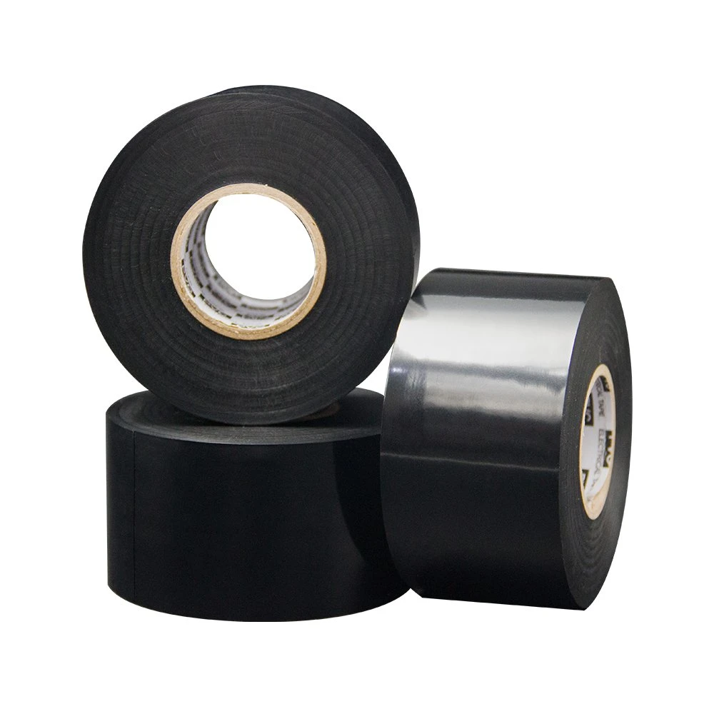 Flame Retardant Weatherproof Black PVC Electrical Insulation Vinyl Pipe Wrap Anti Corrosion Protection Tape RoHS Approved