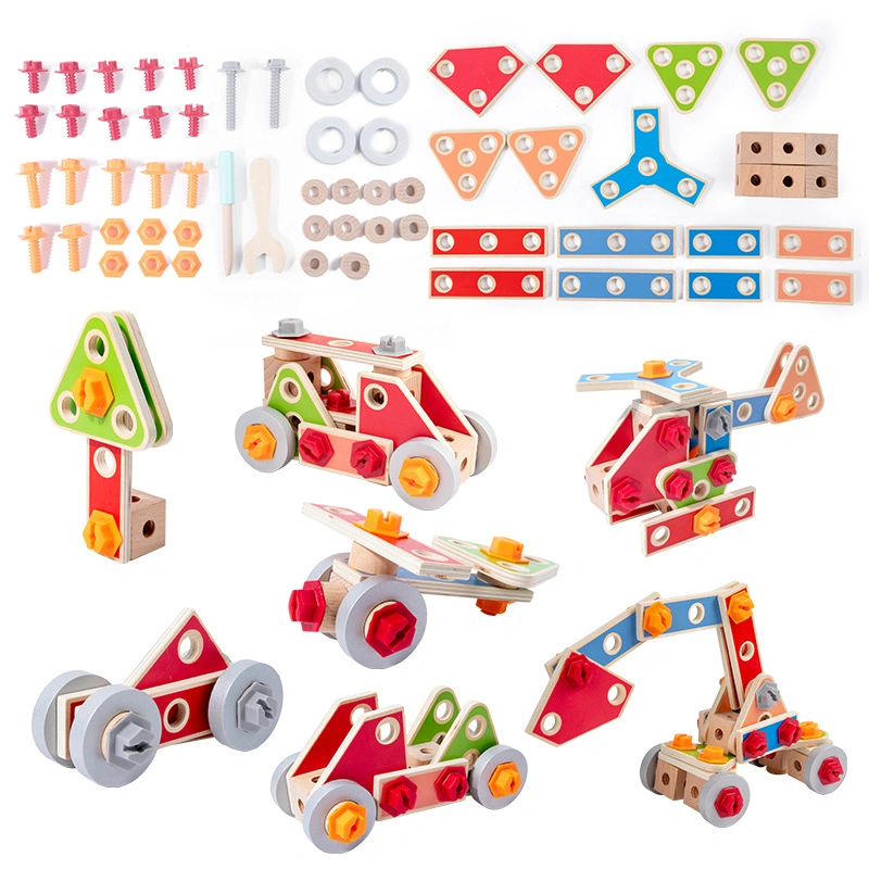 Wooden Multifunctional Particle Model Modular Detachable Educational Toy