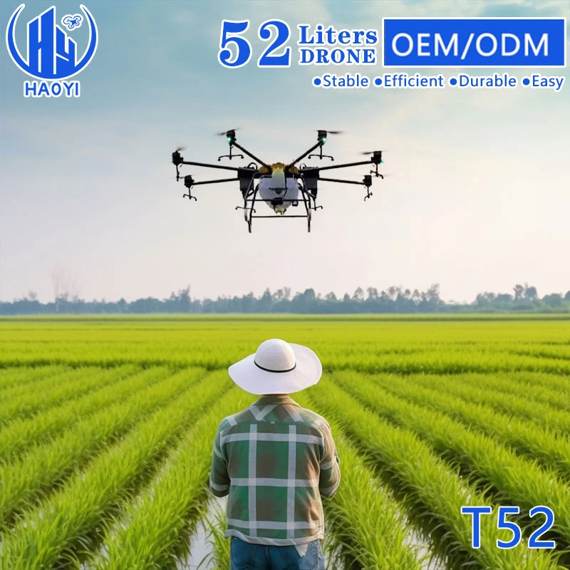 Agricultural High-Capacity Drone: 8 Rotors, 52L 60kg Load, Spraying Fertilizer, Fish Food, Seeds