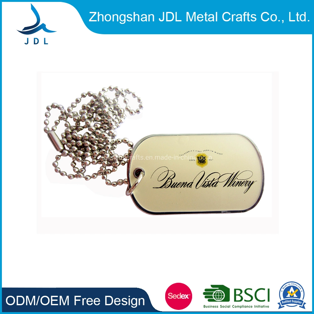 Custom Metal Platinum Stainless Metal Xvideo Press Machine Manual Machine Military Logo Dog Tag