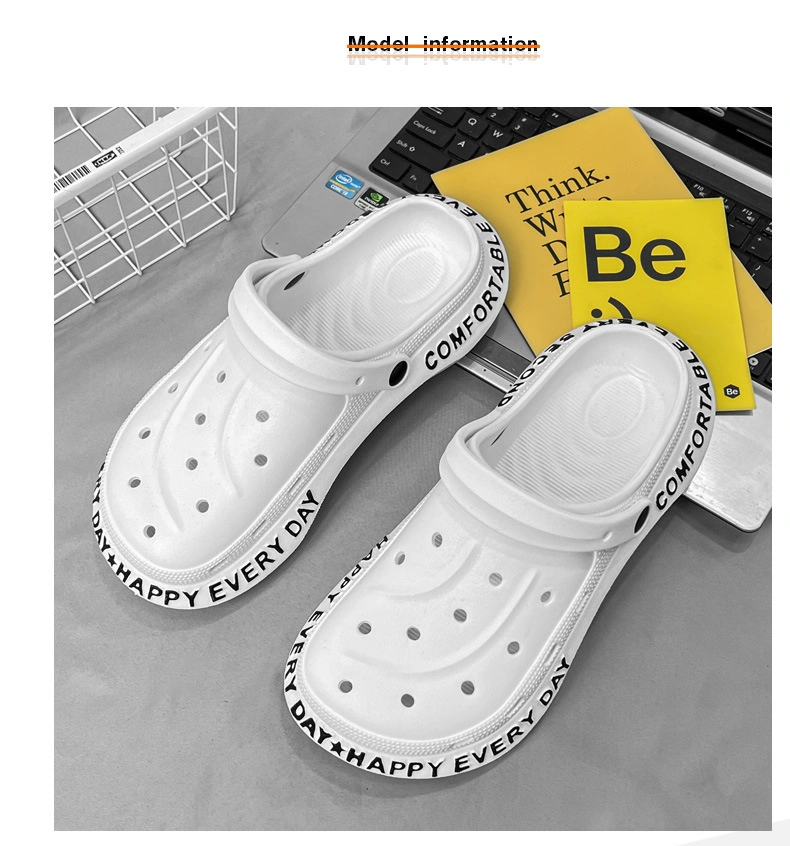 Wholesale/Supplier Lady Happy Stylish Crocs Shoes Women Home Thick EVA Sole Sandals Men's Anti-Slip Outdoor Slide Slipper