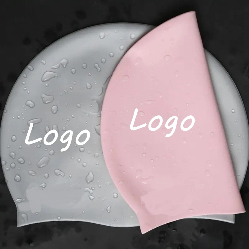 Gorra de baño Premium silicona antideslizante Eco-Friendly orejas cubierta sin arrugas Natación Gorro impermeable para hombre y mujer