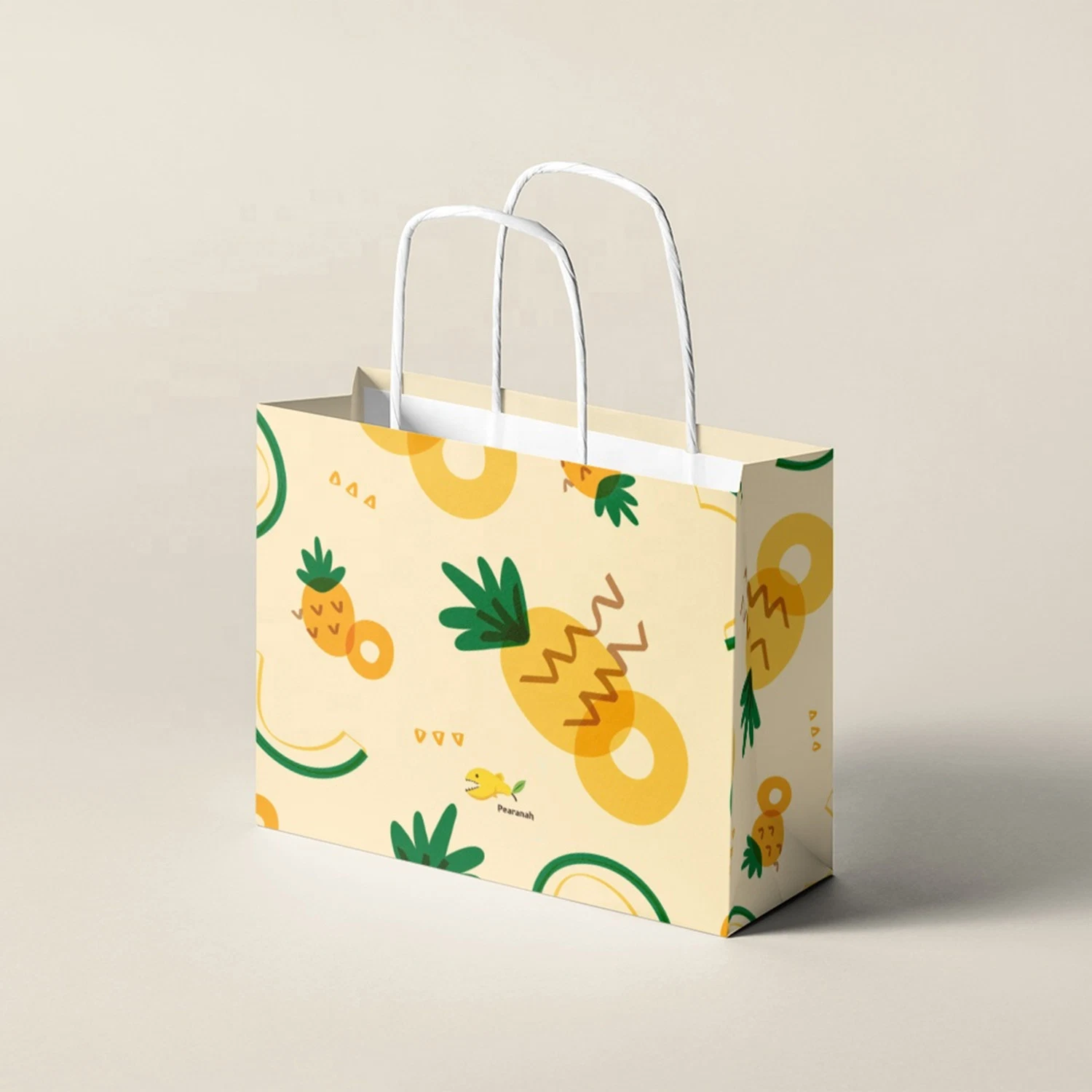 Роскошный принт красочные одежды Kraft Shopping Pouch Упаковка Custom Logo Подарочные бумажные сумки