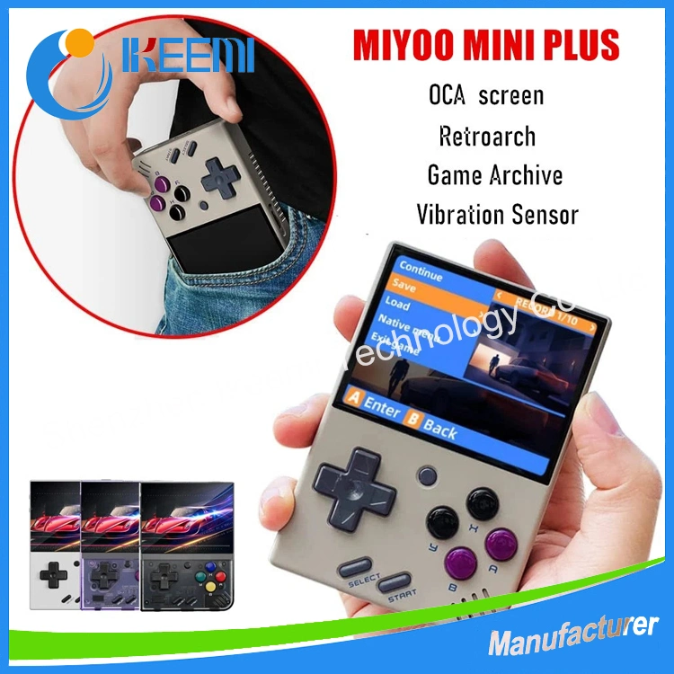 Console de jeu Miyoo Mini plus+ Retro 3.5 pouces Open Source Lecteur de jeux vidéo portatif pour consoles de jeux vidéo portables GBA/PS1