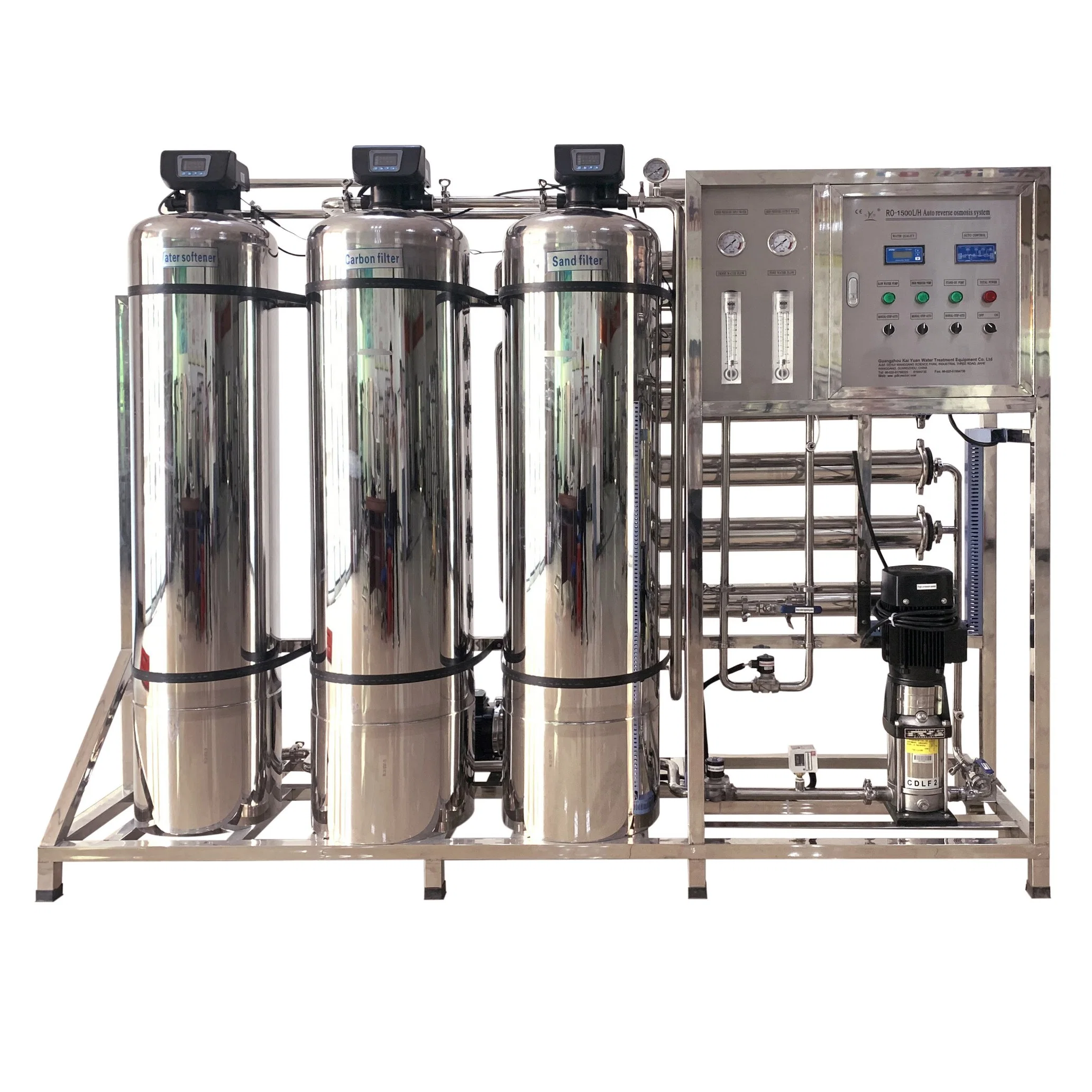 La ósmosis inversa automático Ss 1500 Lph RO Purificador de agua el tratamiento de la fábrica de Guangzhou maquinaria