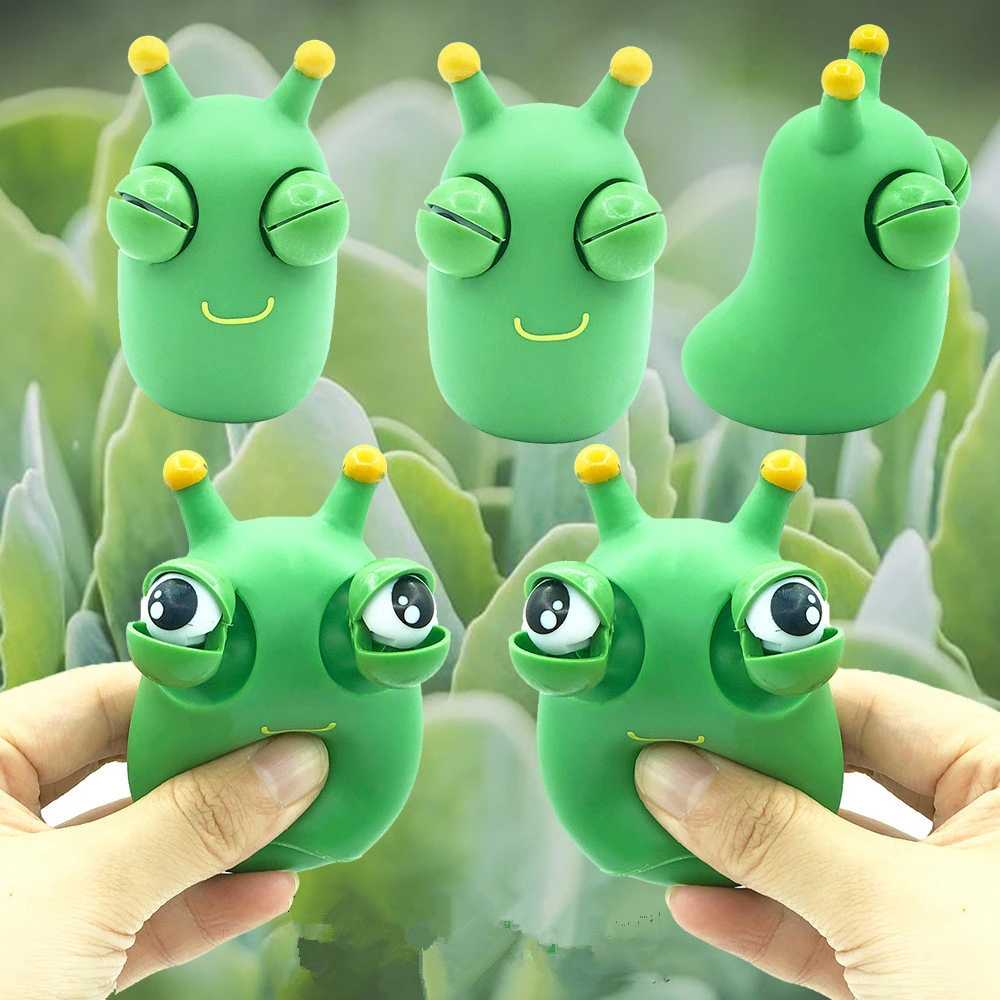 Caterpillar Squishy Spielzeug Stress Relief knallen Augen Lustige Squeeze Dehnbares Spielzeug für Kindergeschenke