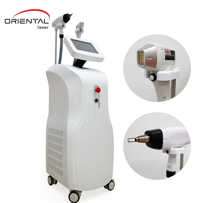 Multifunction 2 in 1 Beauty Equipment Laser Diode Hair Removal ND YAG Tattoo Removal Machine