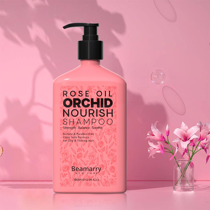 OEM Hair Care Products Series Functional Smooth Moisture Repair Herbal Rose Oil Hair Shampoo