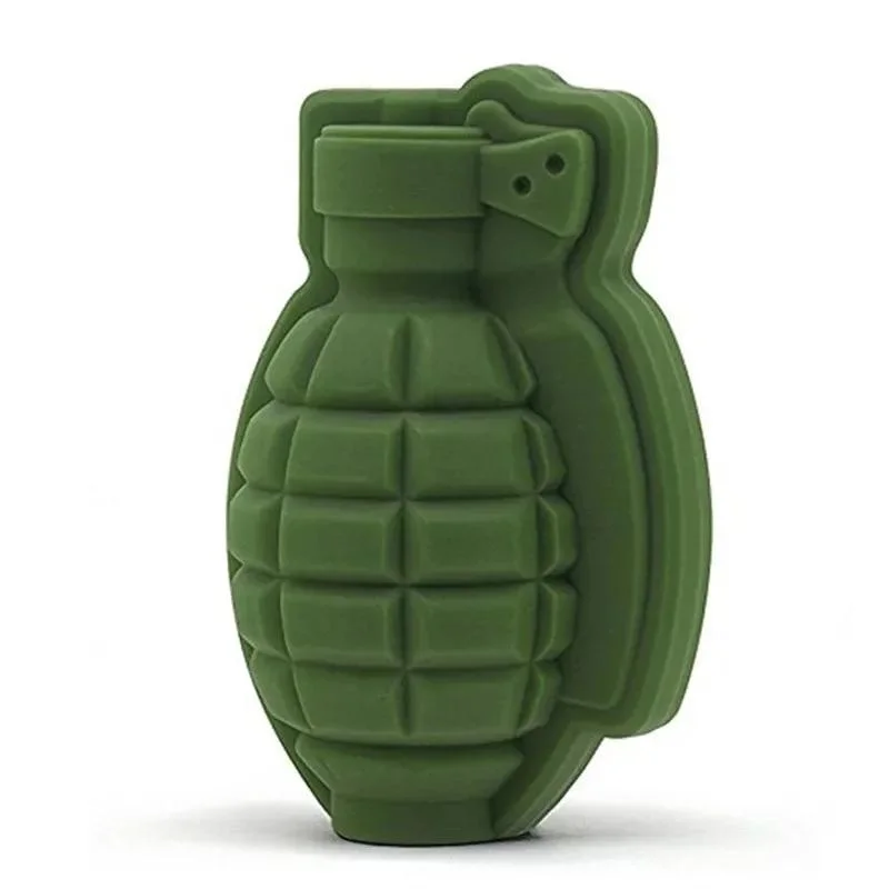 3D Grenade Shape Ice Cube Mold Ice Cream Maker Party Bar Drinks Silicone Trays Molds Kitchen Bar Tool