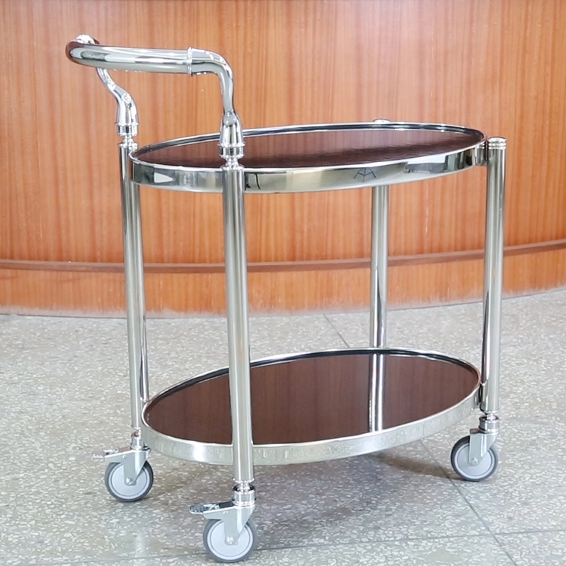 Round Stainless Steel Liquor Service Trolley (FW-131)