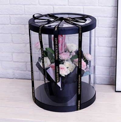 Hot Sale Clear PVC Round Tube Cylinder Transparent Flower Display Box